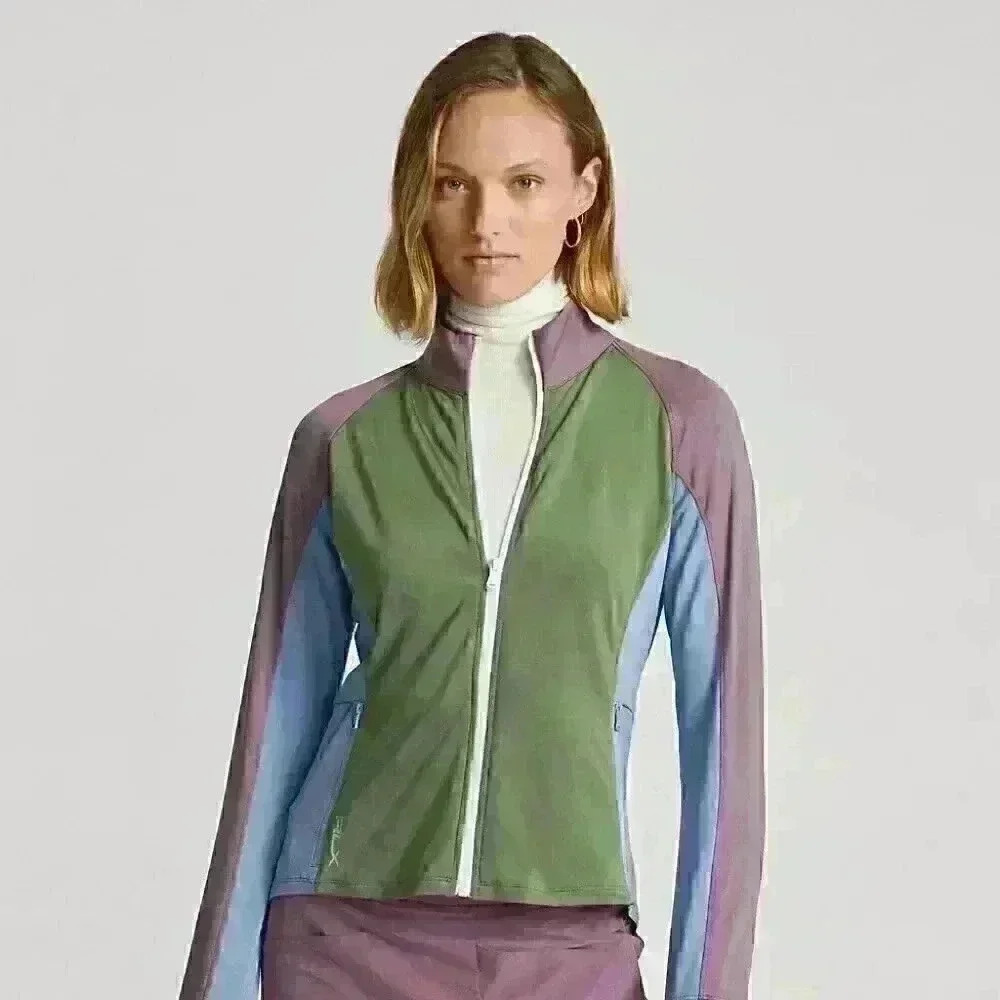 NEW! RLX Golf Ralph Lauren Women's M Color-Blocked Jersey Jacket NWT $168